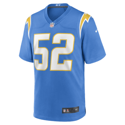 Jersey de fútbol americano Game para hombre NFL Los Angeles Chargers (Khalil Mack)