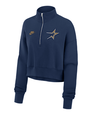 Женские  Houston Astros Cooperstown Phoenix Nike MLB Cropped 1/2-Zip Crew