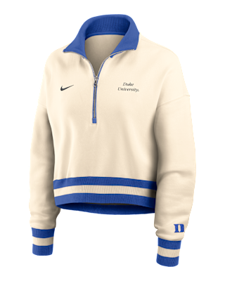 Женские  Duke Legacy Nike College Cropped 1/4-Zip Crew
