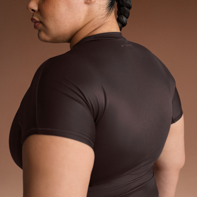 NikeSKIMS Shine Women's Mock-Neck Short-Sleeve Top