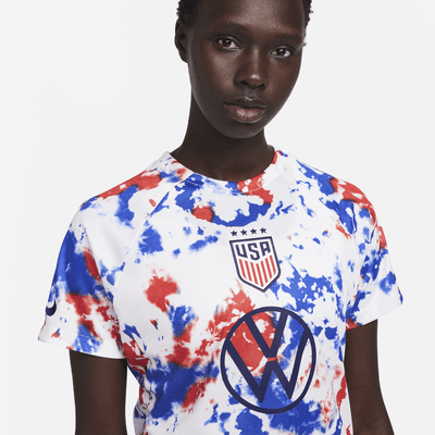 Nike Women's USA Pre-Match Soccer Jersey - Red, White & Blue Tie