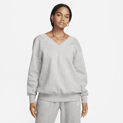 Nike Sportswear Phoenix Fleece Women's Oversized V-Neck Sweatshirt. Nike ID