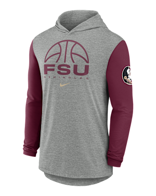 Мужская футболка Florida State Basketball Nike Dri-FIT College Long-Sleeve Hooded для баскетбола