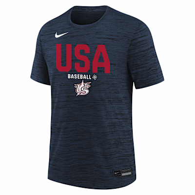 USA Baseball 2026 World Baseball Classic Velocity Youth Nike Dri-FIT T-Shirt