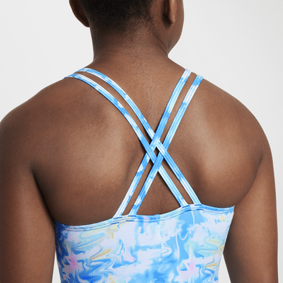 Nike Swim Dream Clouds zwempak met spiderback voor meisjes