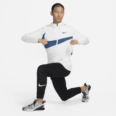 เสื้อมีฮู้ดฟิตเนสผ้าฟลีซซิปยาวผู้ชาย Nike Dri-FIT