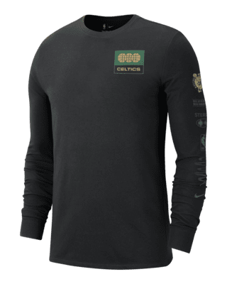Men's Nike Gray Boston Celtics City Edition Elevated Marled Long Sleeve  T-Shirt