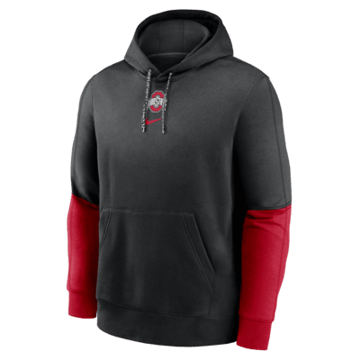 Ohio State Buckeyes Sideline Team Issue Club Men's Nike College Pullover Hoodie