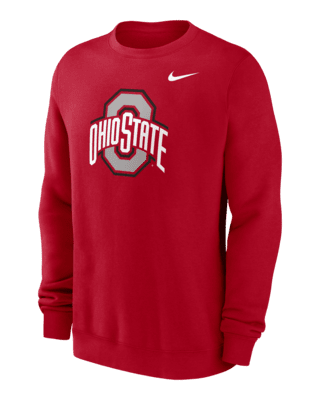 Мужские  Ohio State Buckeyes Primetime Evergreen Logo Nike College Pullover Crew