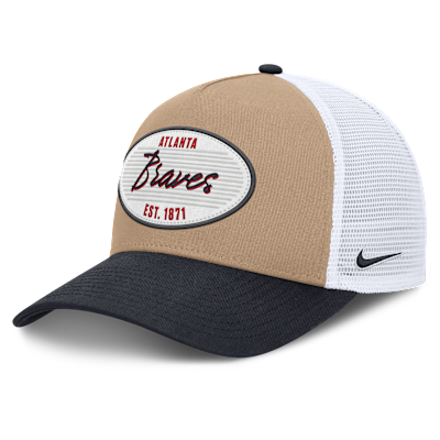Nike Atlanta Braves Rise Men's Nike MLB A-Frame Trucker Adjustable Hat
