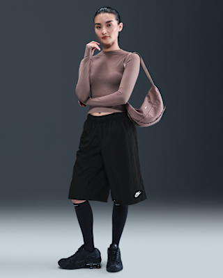 Женские шорты Nike Sportswear Mid-Rise Loose Knee-Length Shorts