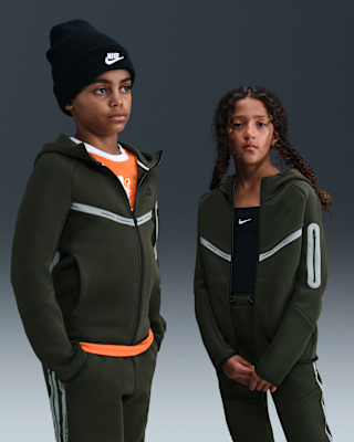 Детское худи Nike Sportswear Tech Fleece Big Kids' (Boys') Full-Zip Hoodie with Reflective Accents