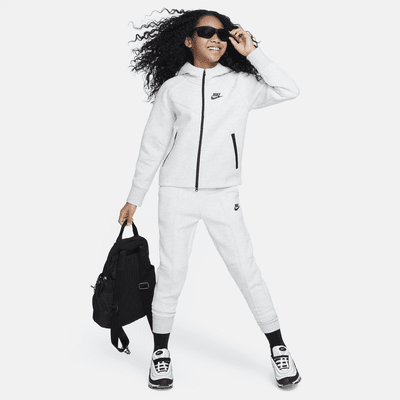 Nike Sportswear Tech Fleece-hættetrøje med lynlås til større børn (piger)