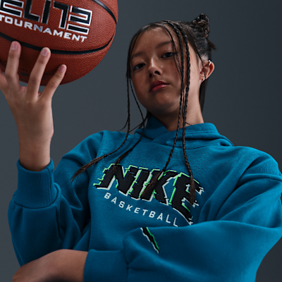 Sudadera con gorro sin cierre de tejido Fleece para niños talla grande Nike Culture of Basketball