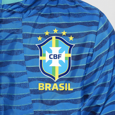 Chamarra tipo anorak de fútbol Nike para niños talla grande Brazil Windrunner