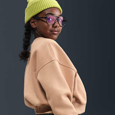 Nike Sportswear Club Fleece Girls' Boxy Crew-Neck Sweatshirt