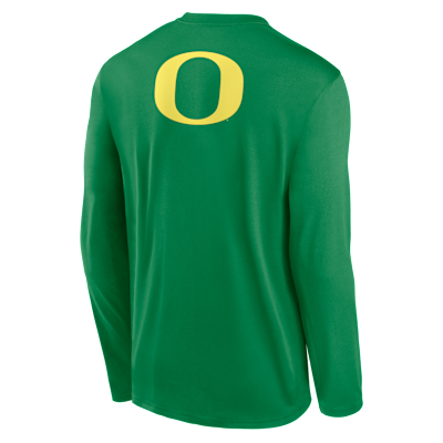 Playera de manga larga universitaria Nike Dri-FIT para hombre Oregon Primetime Legend 2-Hit