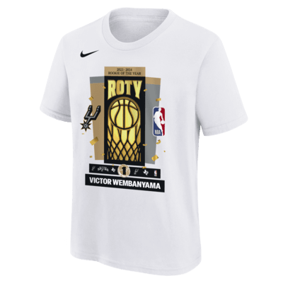 Victor Wembanyama San Antonio Spurs Big Kids' Nike NBA 2024 Rookie of the Year T-Shirt