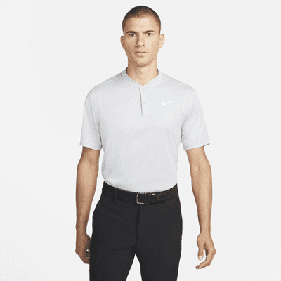 Mens nike collarless hotsell golf shirt