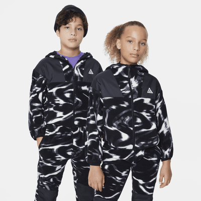 Sudadera con gorro de cierre completo para niños talla grande Nike ACG "Wolf Tree"