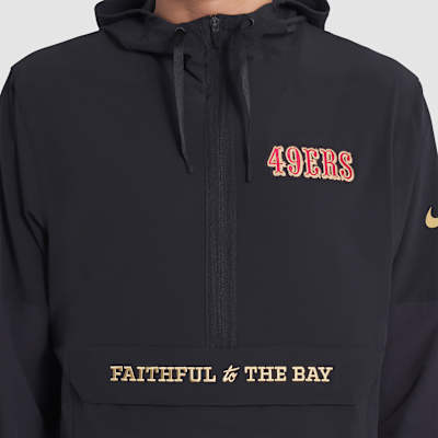 San Francisco 49ers Rivalries Collection Sideline Anorak Men's Nike NFL 1/2-Zip Hooded Jacket