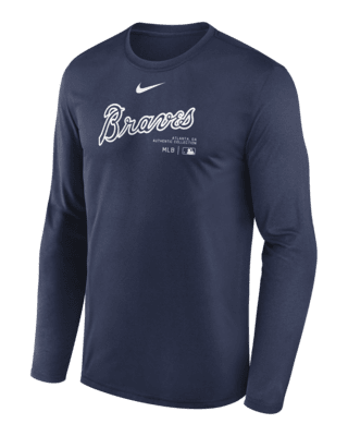 Мужская футболка Atlanta Braves Authentic Collection Practice Nike Dri-FIT MLB Long-Sleeve