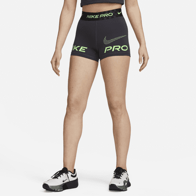 Kamer dialect Samenwerking Nike Pro Dri-FIT Trainingsshorts met halfhoge taille en graphic voor dames  (8 cm). Nike BE