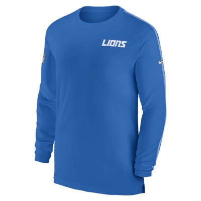 Detroit Lions Sideline Coach Men's Nike Dri-FIT NFL Long-Sleeve Top