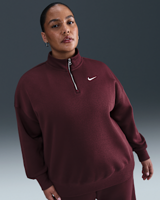 Женские  Nike Sportswear Phoenix Fleece Over-Oversized 1/4-Zip (Plus Size)