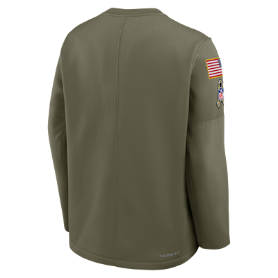 Philadelphia Eagles Salute to Service Sideline Triumphant Win Coach Men's Nike NFL Pullover Crew