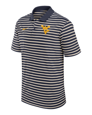 Мужские  West Virginia Mountaineers Primetime Victory Striped Nike Dri-FIT College Polo