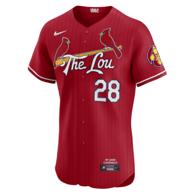 Jersey Nike Dri-FIT ADV de la MLB Elite para hombre Nolan Arenado St. Louis Cardinals City Connect