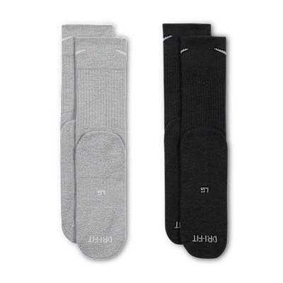 Nike Everyday Wool Cushioned Crew Socks (2 Pairs)