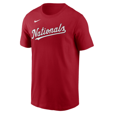 Playera Nike de la MLB para hombre Washington Nationals Fuse Wordmark