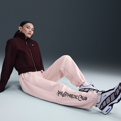 Pants oversized de tiro alto para mujer Nike Sportswear Phoenix Fleece