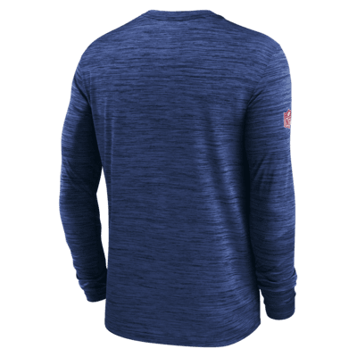 New York Giants Sideline Velocity Men's Nike Dri-FIT NFL Long-Sleeve T-Shirt