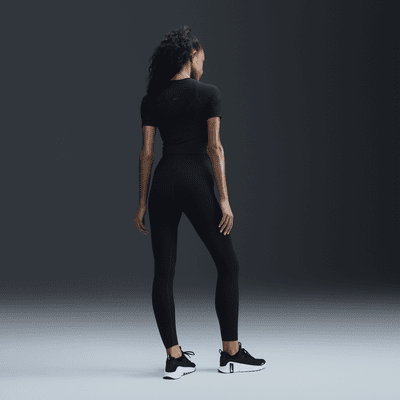 Nike Zenvy Rib Leggings de 7/8 de talle alto y sujeción ligera - Mujer