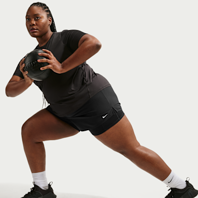Nike Dri-FIT One Women's High-Waisted 3" 2-in-1 Shorts (Plus Size)