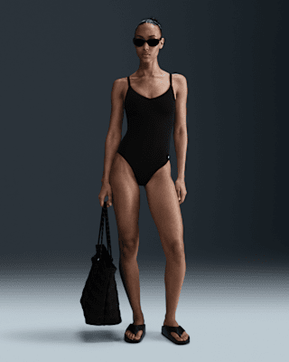 Женские  Nike Swim Essential V-Neck One-Piece