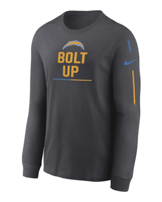 Los Angeles Chargers Nike Dri-Fit Cotton Long Sleeve Raglan T