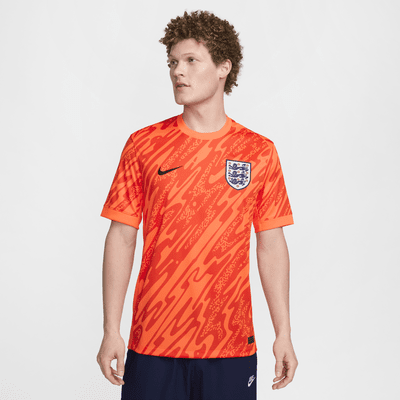 Camisola de futebol de manga curta de réplica Nike Dri-FIT do equipamento de guarda-redes Stadium Inglaterra (equipa feminina) 2024/25 para homem