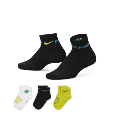 Nike Everyday Big Kids' Lightweight Ankle Socks (3 Pairs)