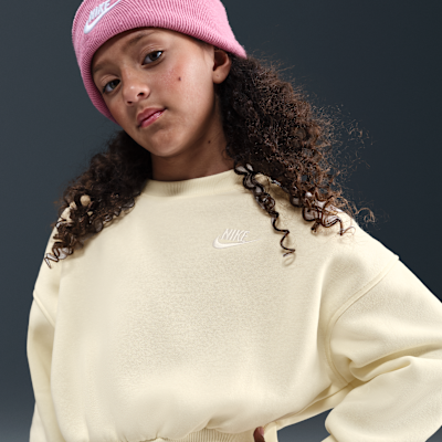 Nike Sportswear Club Fleece Girls' Boxy Crew-Neck Sweatshirt