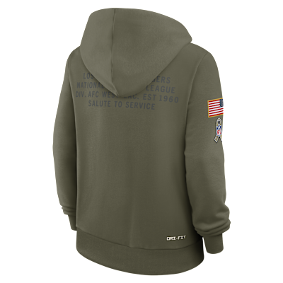 Los Angeles Chargers Salute to Service Sideline Women's Nike Dri-FIT NFL Pullover Hoodie