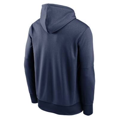 Toronto Blue Jays Authentic Collection Logo Stack Men's Nike Therma MLB Pullover Hoodie