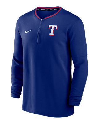 Мужские  Texas Rangers Authentic Collection Nike Dri-FIT MLB 1/2-Zip Long-Sleeve Top