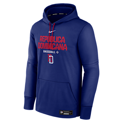 Dominican Republic National Baseball Team 2026 World Baseball Classic Authentic Collection Men's Nike Therma Pullover Hoodie