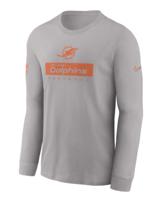 Мужская футболка Miami Dolphins Sideline Team Issue Nike Dri-FIT NFL Long-Sleeve