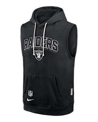 Мужское худи Las Vegas Raiders Sideline Nike Dri-FIT NFL Sleeveless Pullover Hoodie