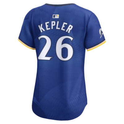 Jersey Nike Dri-FIT ADV de la MLB Limited para mujer Max Kepler Minnesota Twins City Connect